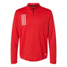 Adidas - Mens A482 3-Stripes Double Knit Quarter-Zip Pullover