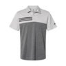 Adidas - Mens A508 Heathered Colorblock 3-Stripes Polo
