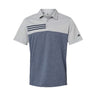 Adidas - Mens A508 Heathered Colorblock 3-Stripes Polo