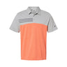 Adidas - Mens A508 Heathered Colorblock 3-Stripes Polo