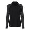 Adidas - Womens A521 Stripe Block Quarter-Zip Pullover