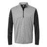 Adidas - Mens A522 Heather Block Print Quarter-Zip Pullover