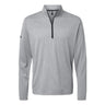 Adidas - Mens A522 Heather Block Print Quarter-Zip Pullover
