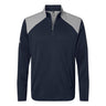 Adidas - Mens A532 Textured Mixed Media Quarter-Zip Pullover