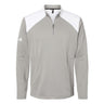 Adidas - Mens A532 Textured Mixed Media Quarter-Zip Pullover