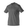 Alleson Athletic - Kids 522Mmy Baseball Two Button Henley Jersey