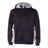 Badger - Mens 1464 Digital Camo Colorblock Performance Fleece Hooded Sweatshirt