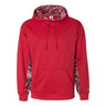 Badger - Mens 1464 Digital Camo Colorblock Performance Fleece Hooded Sweatshirt