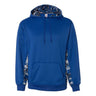 Badger - Mens 1464 Digital Camo Colorblock Performance Fleece Hooded Sweatshirt