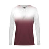 Badger - Womens 4208 Ombre Long Sleeve Hooded T-Shirt
