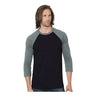 Bayside - Mens 9525 Triblend Three-Quarter Sleeve Raglan Tee