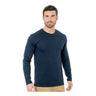 Bayside - Mens 9550 Unisex Fine Jersey Long Sleeve Crewneck T-Shirt