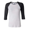 Bella + Canvas - Womens 2000 1X1 Baby Rib Raglan Three-Quarter Sleeve Tee