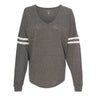 Boxercraft - Womens T17 Slub Jersey Varsitee V-Neck Long Sleeve T-Shirt
