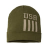 Cap America - Mens Rk12 Usa-Made Patriotic Cuffed Beanie