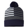 Cap America - Mens Rkh12 Usa-Made Half Color Beanie