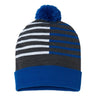 Cap America - Mens Rkh12 Usa-Made Half Color Beanie