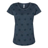 Code Five - Womens 3629 Star Print Scoop Neck Tee
