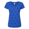 Code Five - Womens 3629 Star Print Scoop Neck Tee
