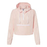Independent Trading Co. - Womens Exp64Crp Lightweight Quarter-Zip Pullover Crop Windbreaker