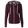 Independent Trading Co. - Mens Prm90Htz Unisex Heathered French Terry Full-Zip Hooded Sweatshirt