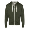 Independent Trading Co. - Mens Prm90Htz Unisex Heathered French Terry Full-Zip Hooded Sweatshirt