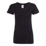 J. America - Womens 8136 Glitter V-Neck Short Sleeve T-Shirt