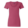 J. America - Womens 8169 V-Neck Slub T-Shirt