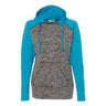 J. America - Womens 8618 Colorblocked Cosmic Fleece Hooded Sweatshirt