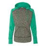 J. America - Womens 8618 Colorblocked Cosmic Fleece Hooded Sweatshirt