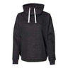 J. America - Womens 8673 MÃ©lange Fleece Cowl Neck Sweatshirt