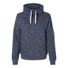 J. America - Womens 8673 MÃ©lange Fleece Cowl Neck Sweatshirt