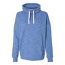 J. America - Womens 8673 MÃ©lange Fleece Cowl Neck Sweatshirt