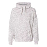 J. America - Womens 8673 MÃ©lange Fleece Cowl Neck Sweatshirt