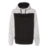 J. America - Mens 8676 MÃ©lange Fleece Colorblocked Hooded Sweatshirt
