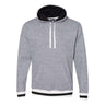 J. America - Mens 8701 Peppered Fleece Lapover Hooded Sweatshirt