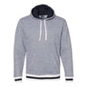 J. America - Mens 8701 Peppered Fleece Lapover Hooded Sweatshirt