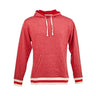J. America - Mens 8701 Peppered Fleece Lapover Hooded Sweatshirt