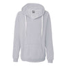 J. America - Womens 8836 Sueded V-Neck Hooded Sweatshirt