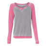 J. America - Womens 8927 Zen Fleece Raglan Sweatshirt