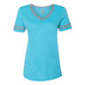 Jerzees - Womens 602Wvr Varsity Triblend V-Neck T-Shirt
