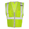 Kishigo - Mens 1507-1508 Premium Brilliant Series Three-Pocket Zippered Mesh Vest
