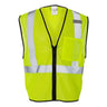Kishigo - Mens 1519-1520 Single Pocket Zipper Mesh Class 2 Vest