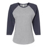 Lat - Womens 3530 Baseball Fine Jersey Three-Quarter Sleeve Tee