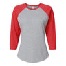 Lat - Womens 3530 Baseball Fine Jersey Three-Quarter Sleeve Tee