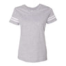 Lat - Womens 3537 Football V-Neck Fine Jersey Tee