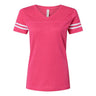 Lat - Womens 3537 Football V-Neck Fine Jersey Tee