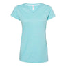 Lat - Womens 3591 Harborside MÃ©lange V-Neck T-Shirt