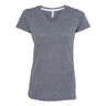 Lat - Womens 3591 Harborside MÃ©lange V-Neck T-Shirt