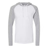 Lat - Mens 6917 Fine Jersey Hooded Long Sleeve Raglan T-Shirt